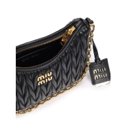 Стеганая сумка на плечо из кожи Miu miu